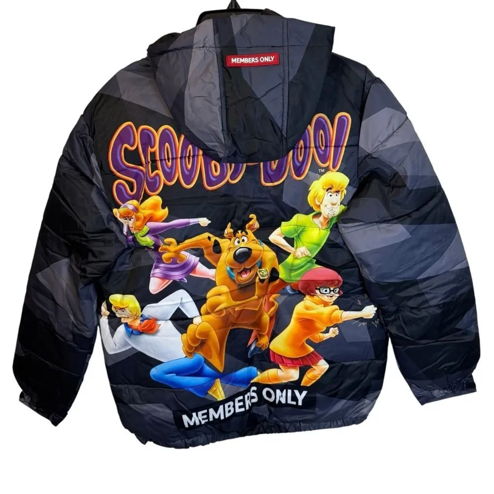 NWT Members Only Scooby-Doo Collab Jacket Black/Gray Size Oversized Small